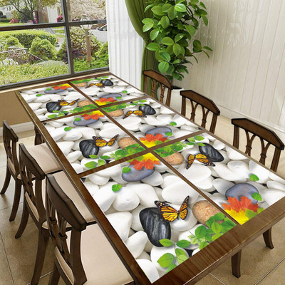 REVEXO Rectangular Pack of 6 Table Placemat(Light Green, PVC)