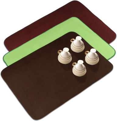 KUBER INDUSTRIES Rectangular Pack of 3 Table Placemat(Multicolor, Microfibre)