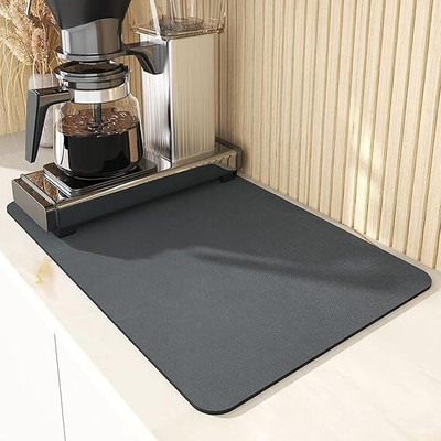 KRTLOFF Rectangular Pack of 1 Table Placemat(Black, Rubber)