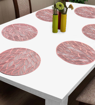 Dakshya Industries Round Pack of 6 Table Placemat(Brown, PVC)
