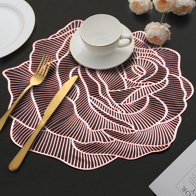 Dakshya Industries Round Pack of 4 Table Placemat(Brown, PVC)