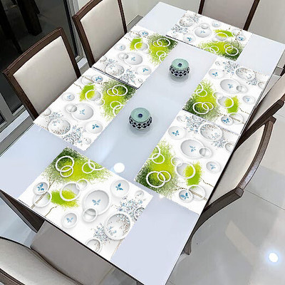 REVEXO Rectangular Pack of 6 Table Placemat(Multicolor, PVC)