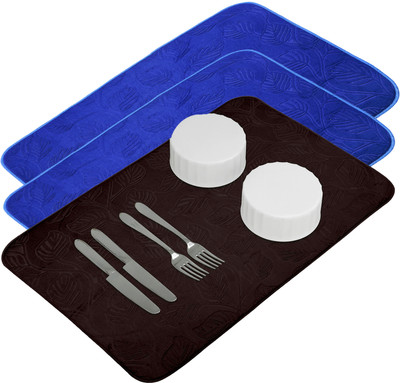 KUBER INDUSTRIES Rectangular Pack of 3 Table Placemat(Multicolor, Microfibre)