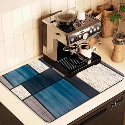 dezotring Rectangular Pack of 1 Table Placemat(Blue, Rubber)