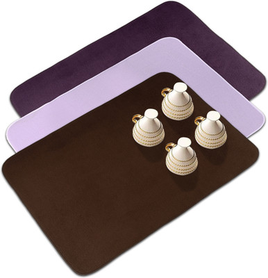 KUBER INDUSTRIES Rectangular Pack of 3 Table Placemat(Multicolor, Microfibre)