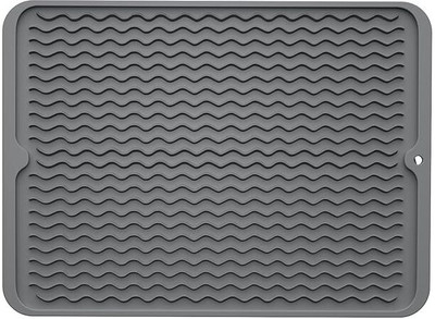 FAYMOR Rectangular Pack of 1 Table Placemat(Grey, Silicone)