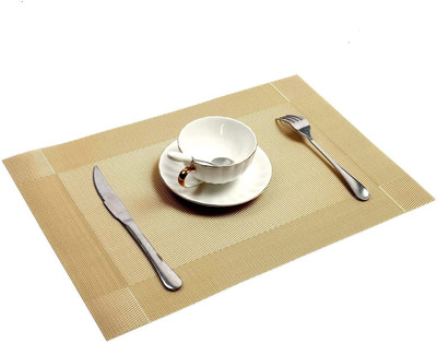 ELIE INDIA Rectangular Pack of 4 Table Placemat(Multicolor, PVC)