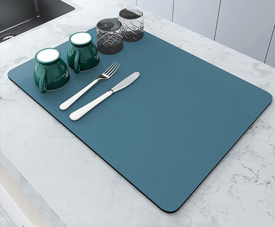 Dharmeshsales Rectangular Pack of 1 Table Placemat(Blue, Rubber)