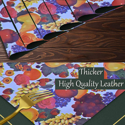 shrinitya Rectangular Pack of 6 Table Placemat(Multicolor, Polyester)