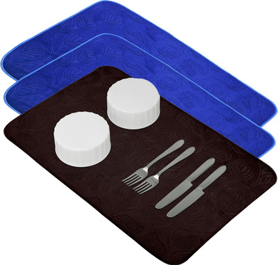 KUBER INDUSTRIES Rectangular Pack of 3 Table Placemat(Multicolor, Microfibre)