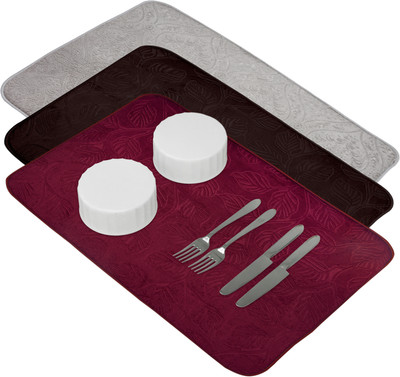 KUBER INDUSTRIES Rectangular Pack of 3 Table Placemat(Multicolor, Microfibre)