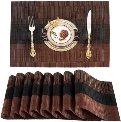 Ramokdu Rectangular Pack of 6 Table Placemat(Multicolor, Plastic)