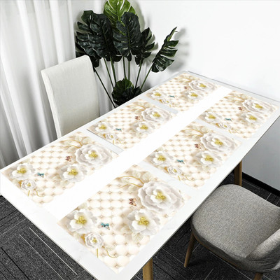 SANRAKSSHAN Rectangular Pack of 6 Table Placemat(Multicolor, PVC)