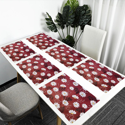 SANRAKSSHAN Rectangular Pack of 6 Table Placemat(Multicolor, PVC)