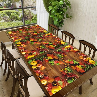 REVEXO Rectangular Pack of 6 Table Placemat(Multicolor, PVC)