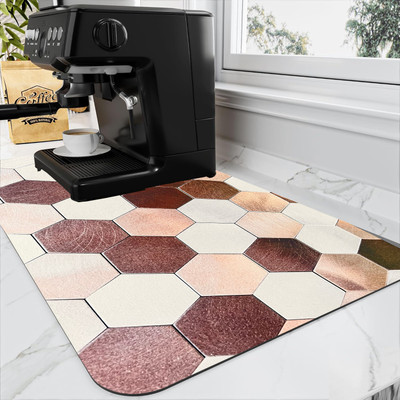 VDNSI Rectangular Pack of 1 Table Placemat(Maroon, Rubber)