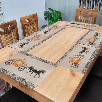 Flipkart SmartBuy Rectangular Pack of 6 Table Placemat(Silver, PVC)