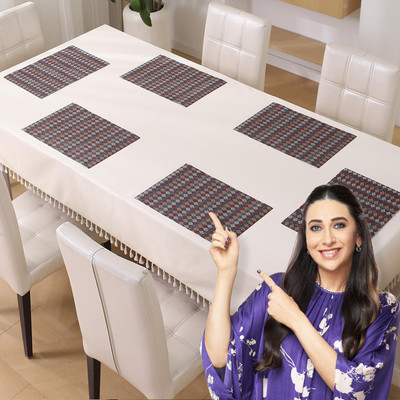 HOKiPO Rectangular Pack of 6 Table Placemat(Multicolor, PVC)
