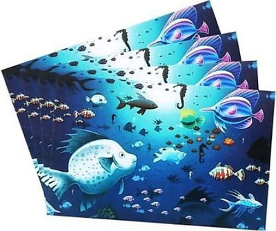 SANRAKSSHAN Rectangular Pack of 6 Table Placemat(Multicolor, Maroon, PVC)