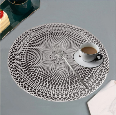 Flipkart SmartBuy Round Pack of 2 Table Placemat(Silver, PVC)