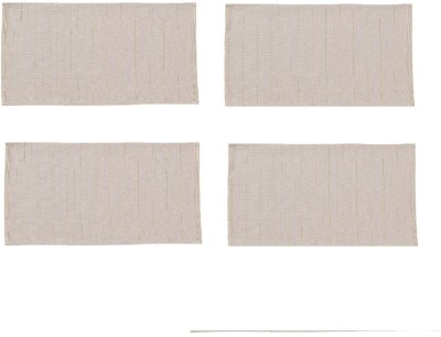 IKEA Rectangular Pack of 4 Table Placemat(Beige, Cotton, Polyester)