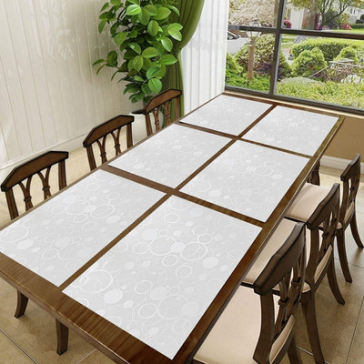 REVEXO Rectangular Pack of 6 Table Placemat(Green, PVC)