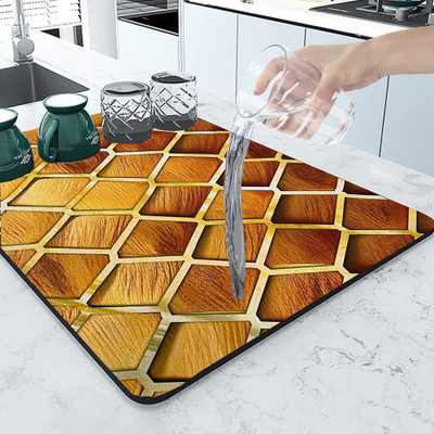 SHREESALES Rectangular Pack of 1 Table Placemat(Brown, Rubber)