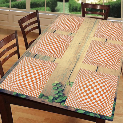 Flipkart SmartBuy Rectangular Pack of 6 Table Placemat(Orange, PVC)