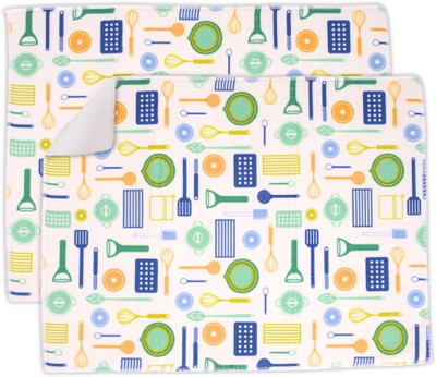 Unique Utilities Rectangular Pack of 2 Table Placemat(Multicolor, Microfibre)