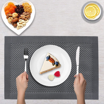 Flipkart SmartBuy Rectangular Pack of 4 Table Placemat(Silver, PVC)