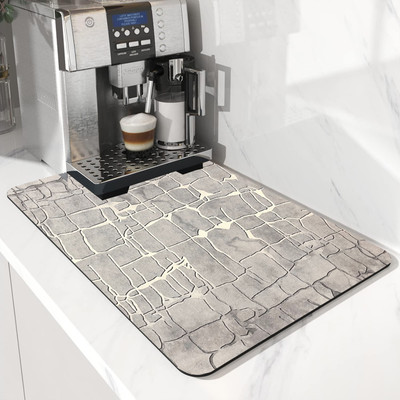 harimart Rectangular Pack of 1 Table Placemat(Silver, Rubber)