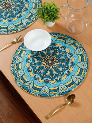 MGD Round Pack of 1 Table Placemat(Green, Jute)