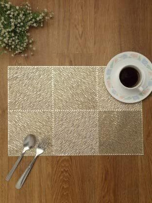 Flipkart SmartBuy Rectangular Pack of 2 Table Placemat(Gold, PVC)