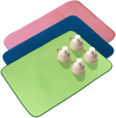 KUBER INDUSTRIES Rectangular Pack of 3 Table Placemat(Multicolor, Microfibre)