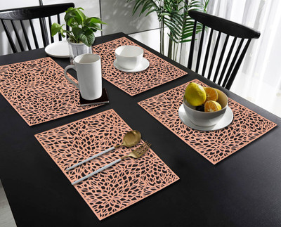 Flipkart SmartBuy Rectangular Pack of 4 Table Placemat(Brown, PVC)