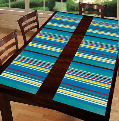 Flipkart SmartBuy Rectangular Pack of 6 Table Placemat(Blue, Multicolor, PVC)