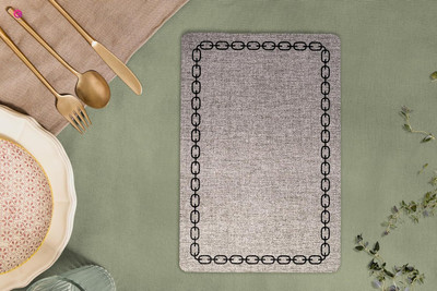 Casanest Rectangular Pack of 6 Table Placemat(Beige, Leather)