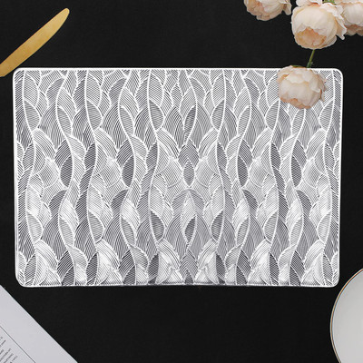 Dakshya Industries Rectangular Pack of 2 Table Placemat(Silver, PVC)