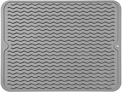 BluBasket Rectangular Pack of 1 Table Placemat(Grey, Silicone)