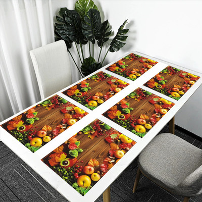 SANRAKSSHAN Rectangular Pack of 6 Table Placemat(Multicolor, PVC)