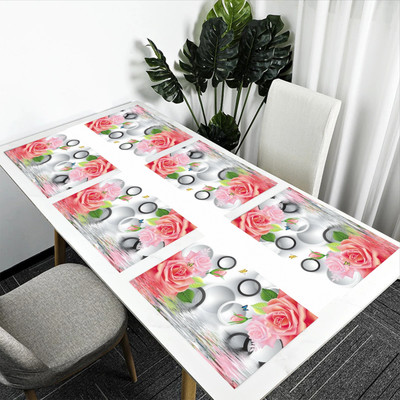 SANRAKSSHAN Rectangular Pack of 6 Table Placemat(Multicolor, PVC)