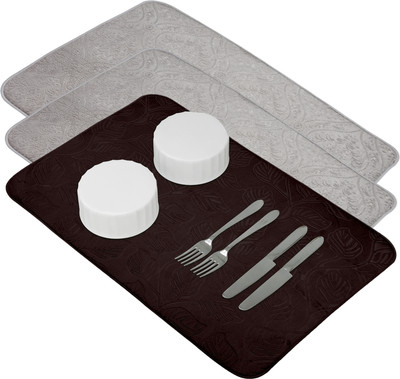 KUBER INDUSTRIES Rectangular Pack of 3 Table Placemat(Multicolor, Microfibre)