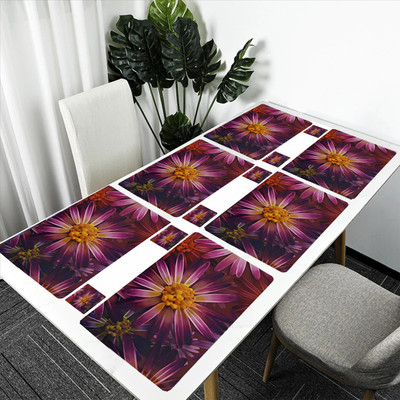 REVEXO Rectangular Pack of 6 Table Placemat(Lavender, PVC)