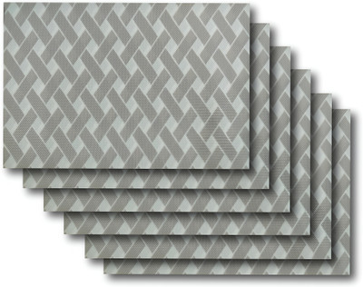 AL ATASH Rectangular Pack of 6 Table Placemat(Multicolor, PVC)