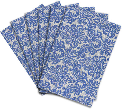 Saral Home Rectangular Pack of 6 Table Placemat(Blue, Cotton)