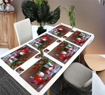 REVEXO Rectangular Pack of 6 Table Placemat(Multicolor, PVC)