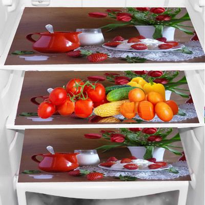 REVEXO Fridge Mat(Width: 44 cm, Multicolor)