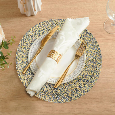 LADLI JEE Round Pack of 1 Table Placemat(Multicolor, Polyester)