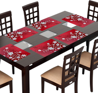 Flipkart SmartBuy Rectangular Pack of 6 Table Placemat(Maroon, PVC)