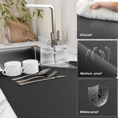 Crystal zone Rectangular Pack of 1 Table Placemat(Grey, Rubber, Leather)